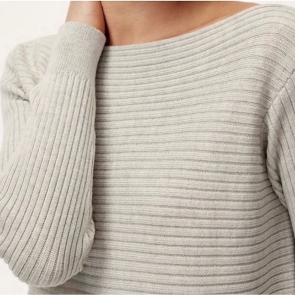 Babaton Aritzia Ribbed Knit Boatneck Merino Wool Sweater Size Small - Picture 3 of 7
